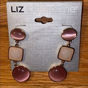 Liz‎ Claiborne pink drop earrings New